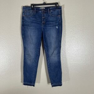 Madewell Women's 10"‎ High-Rise Skinny Blue Jeans Size 32